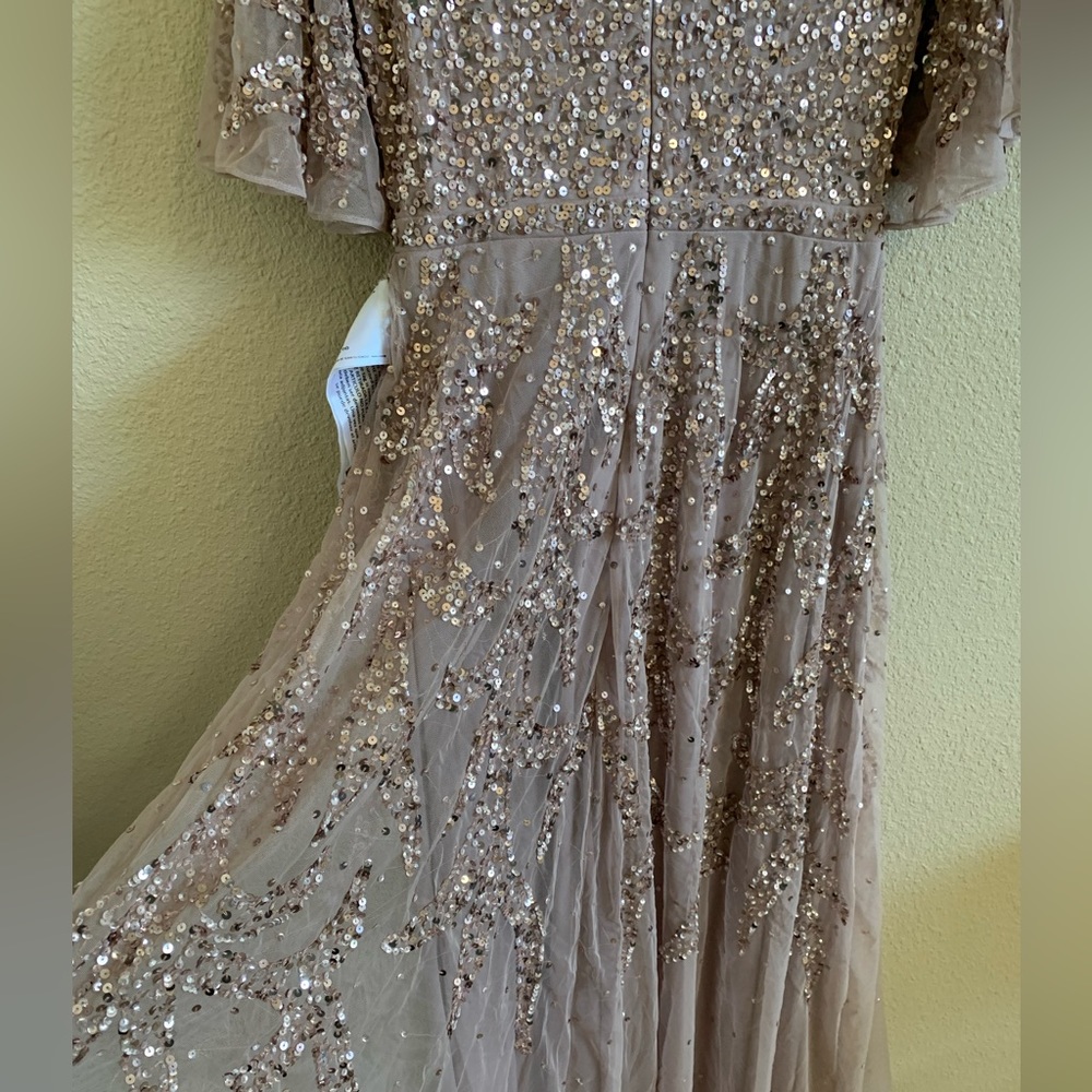 Mac Duggal SEQUINED BUTTERFLY SLEEVE HIGH LOW GOWN 93681 NWT (4)๐ด - Picture 13 of 13